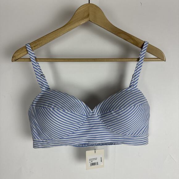 NWT Favorite Daughter Ex-Boyfriend Bra Blue Stripe Size M $98.00 - Picture 1 of 7